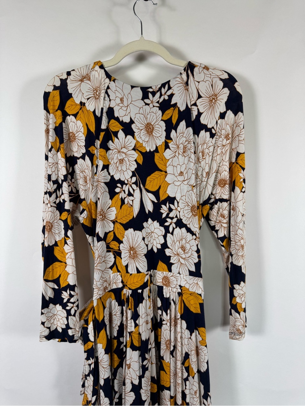 Maeve Anthropologie Angelique Floral Wrap Dress Large Stretch Cottagecore Office - Picture 10 of 15